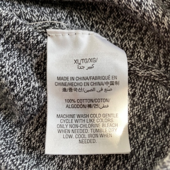 KAREN SCOTT Size XL Black White 100% Cotton Knit Sweater Scoop Neck Long Sleeve - Picture 6 of 7